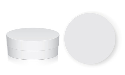 Round box for your design and logo.