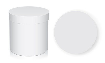 Round box for your design and logo.