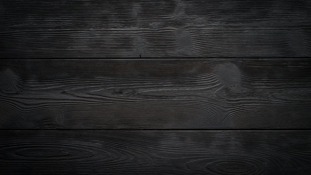 black background of wooden boards