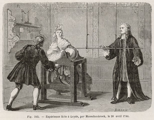 Musschenbroek - Leyden Jar. Date: 1746