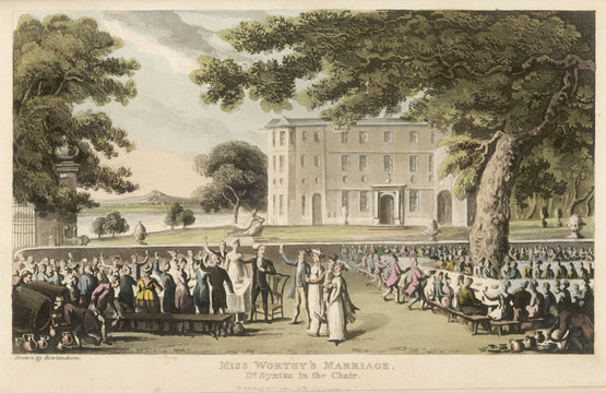 Dr Syntax at Miss Worthy's Marriage. Date: 1820