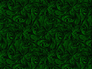 Naklejka na ściany i meble Green abstract pattern.