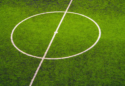 Texture of artificial grass in school football field