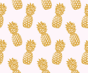 Trendy Pineapple pattern. Endless. Vector.