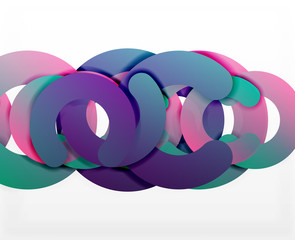 Circle geometric abstract background, colorful business or technology design for web