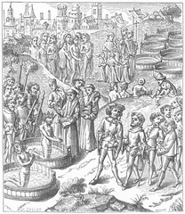 German Saxons Baptised. Date: circa 792