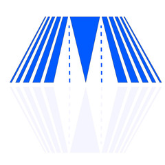 Fototapeta premium Autobahnmaut blau