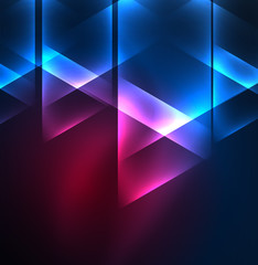 Fototapeta premium Glowing geometric shapes