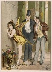 Dancer and Admirers. Date: 1878