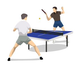 Fototapeta premium Table tennis two.