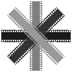 film, movie, photo, filmstrip set of film frame, vector illustration
