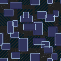 Abstract seamless pattern for girls, boys, clothes. Creative vector background with dots, geometric figures,stripes inscriptions.Funny wallpaper for textile and fabric. Fashion style. Colorful bright.