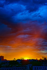 Sunrise sky city.