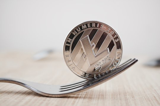 Silver Litecoin coin