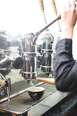 Barista Cafe Making Coffee Preparation Service Concept