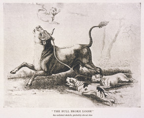 Bulldog - Baiting Bull. Date: circa 1820