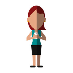 faceless person using smartphone icon image