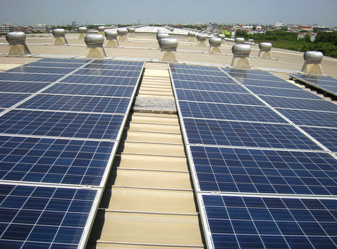Solar PV Rooftop Roof Ventilation Fans Background