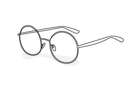 Continuous Line Round Glasses