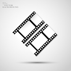 film, movie, photo, filmstrip set of film frame, vector illustration