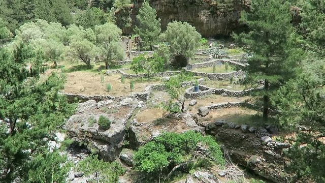 hiking through the Samaria Gorge at Crete (Greece)