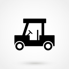 Golf cart or golf car icon vector illustration