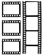 film, movie, photo, filmstrip set of film frame, vector illustration