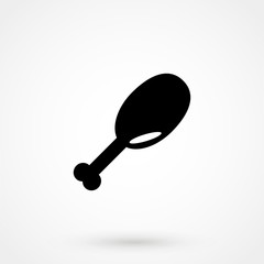 Chicken leg icon vector