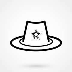 Sheriff's Hat Vector Icon