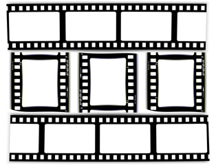 film, movie, photo, filmstrip set of film frame, vector illustration