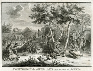 Kaffir Initiation. Date: 1737