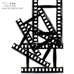 film, movie, photo, filmstrip set of film frame, vector illustration