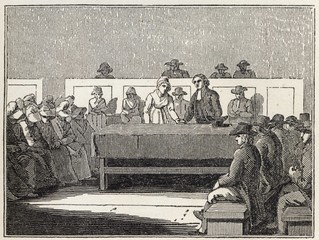 Quaker wedding    . Date: 1835