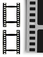Obraz premium film, movie, photo, filmstrip set of film frame, vector illustration