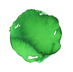 Watercolor grunge green stain