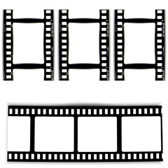 film, movie, photo, filmstrip set of film frame, vector illustration