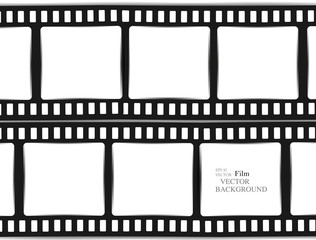 film, movie, photo, filmstrip set of film frame, vector illustration