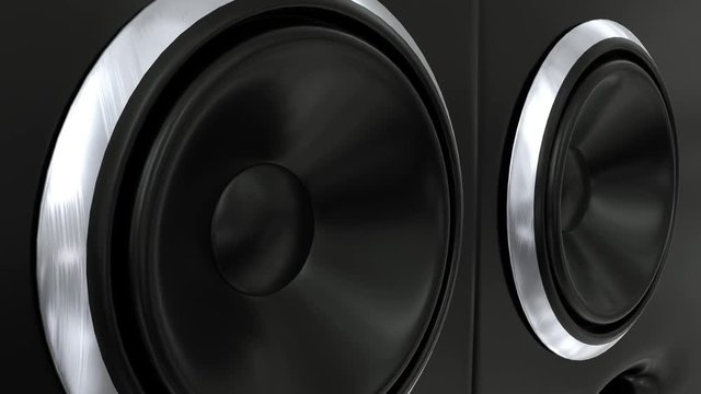 Speakers music vibrating sub cone beats bass club loudspeaker sound boom box 4k