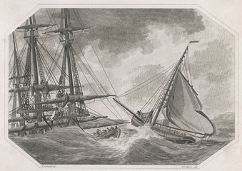Wreck of 'Abergavenny'. Date: 5 February 1805