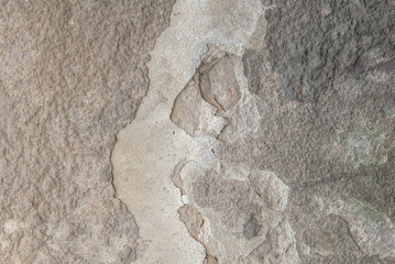 grey background, old chipped plaster on the concrete wall, landscape style, texture