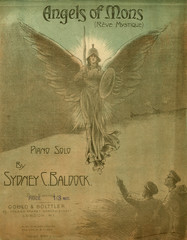 Angels of Mons  cover design for piano music. Date: 1915