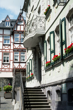 Vakwerkhuizen in Monschau in de duitse Eifel