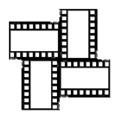 film, movie, photo, filmstrip set of film frame, vector illustration