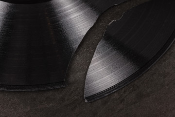 Broken vinyl record