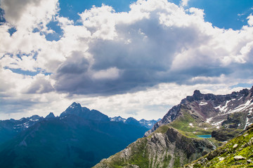 Obraz premium Monviso, Lago Nero e Tour Real