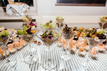 delicious   dishes  on the table