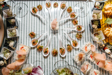 delicious   dishes  on the table