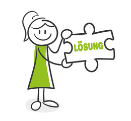 Stick Figure Series Green Woman / Lösung