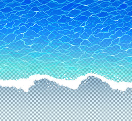 Vector illustration with sea surf