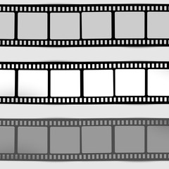 film, movie, photo, filmstrip set of film frame, vector illustration